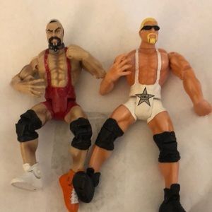 NWO Steiner Brothers Action Figures (Rick/Red) and (Scott/White).